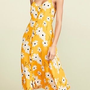 Madewell Golden Yellow Cami Midi Dress. Worn once!